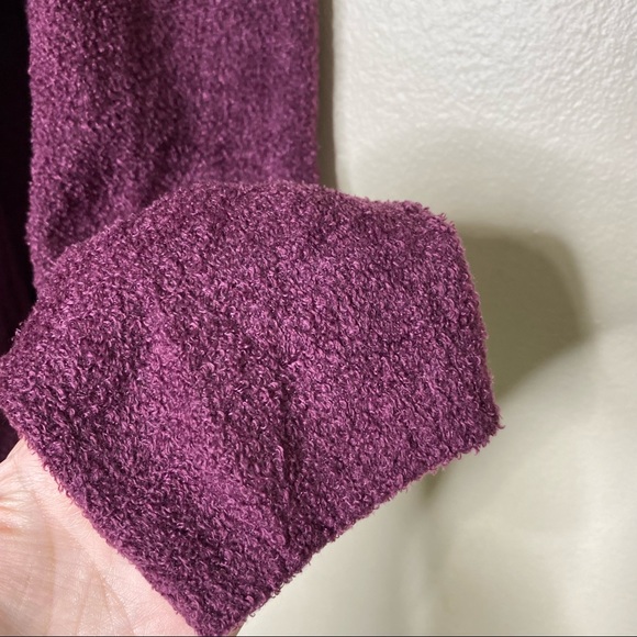 Barefoot Dreams CozyChic Lite Knit Island Wrap Open Front Burgundy Plus Size 2X - Picture 7 of 15